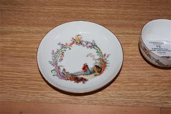 A Meissen tea bowl and saucer, c. 1750 diameter 12cm